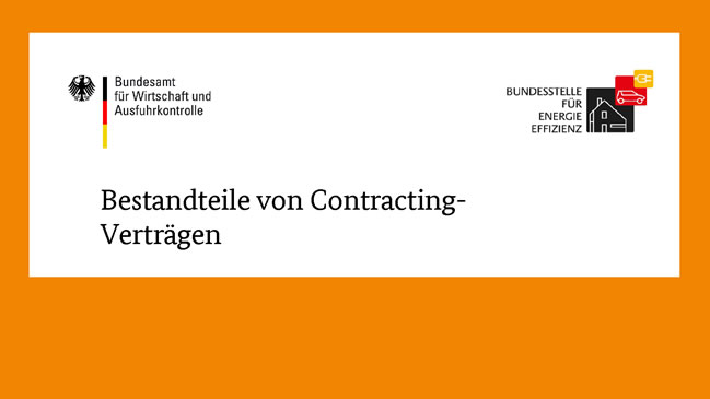 Ausschnitt des Titelblatts der Kurzanalyse zu Bestandteilen von Contracting-Verträgen