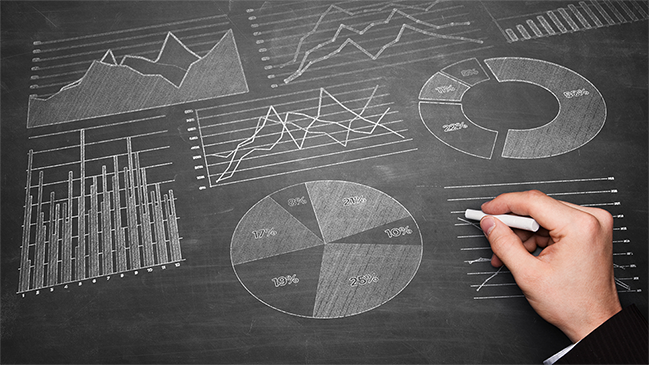 Diagramme auf einer Tafel Diagramme auf einer Tafel