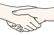 Hände schütteln Hände schütteln